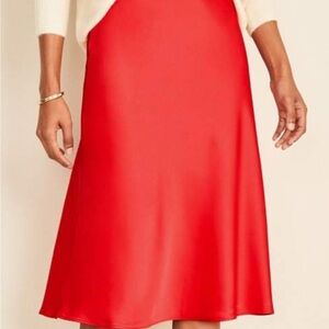NWT Ann Taylor Red Slip Skirt